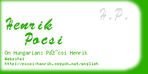 henrik pocsi business card